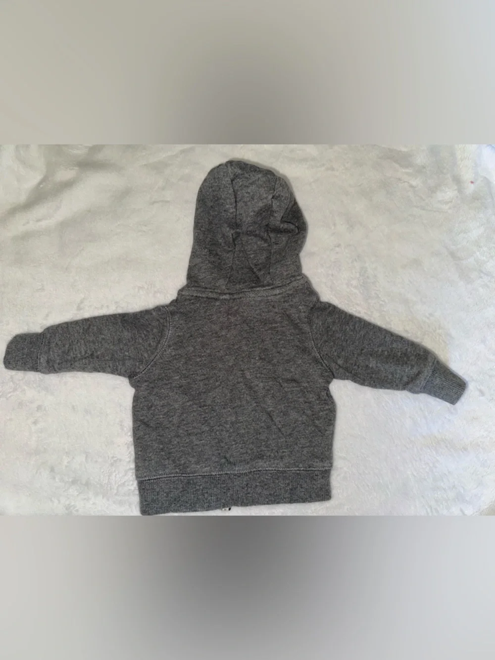 Carter's Grey Zip-Up Hoodie with Patterned Hood Lining